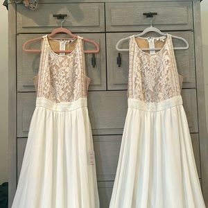 Lulus Forever and Always white maxi dress